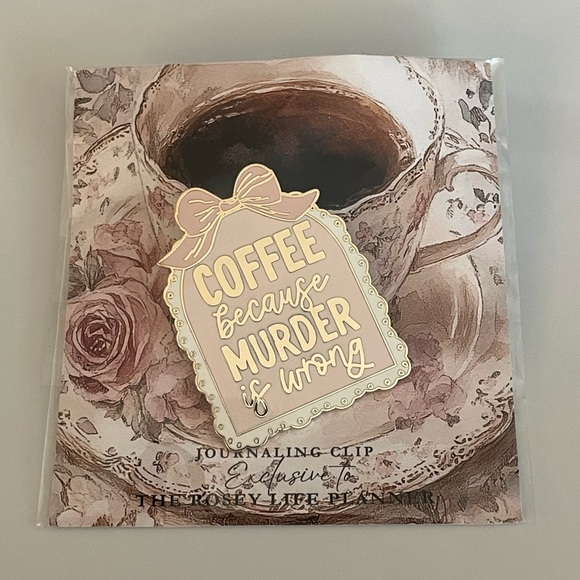 The Rosey Life Planner Other - **FINAL PRICE** Coffee Journaling Clip from The Rosey Life Planner
